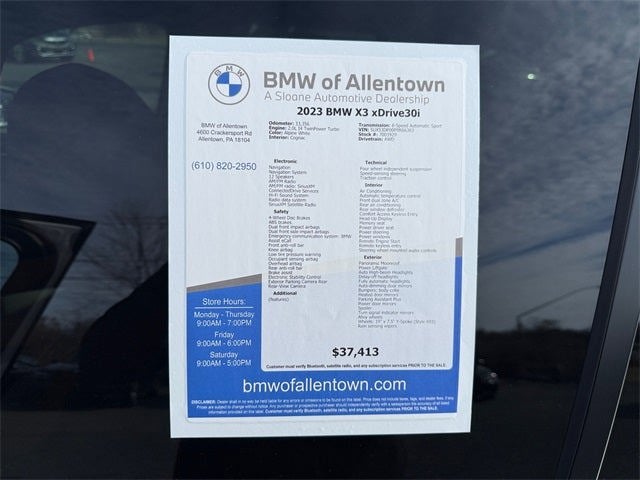 2023 BMW X3 xDrive30i